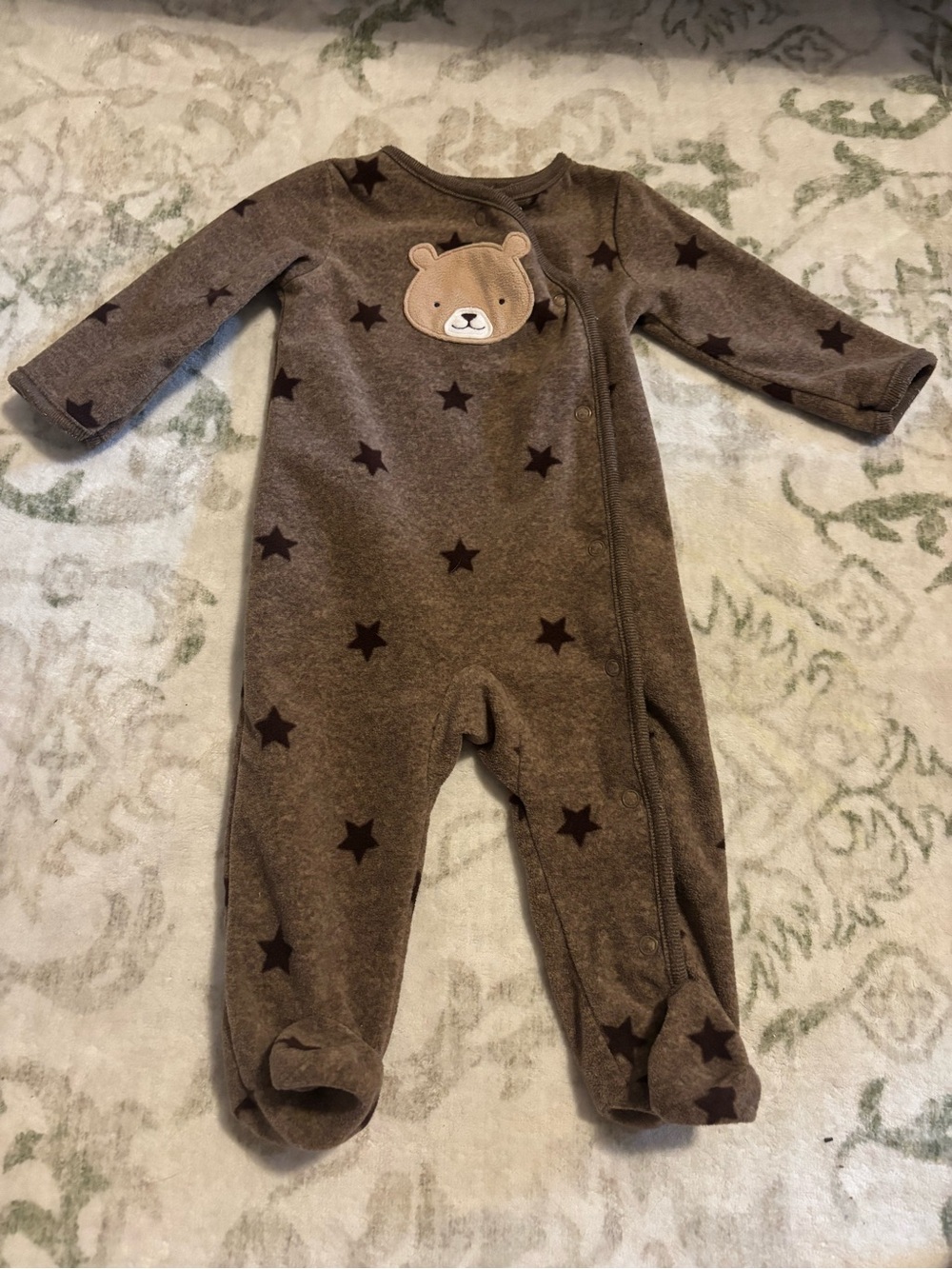 Carter's Brown Star Bear Footed One-Piece